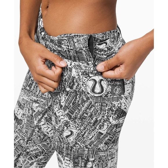 Lululemon Wunder Train High -Rise Crop 21” Tear It Up Alpine White Size6 EUC - Picture 4 of 15